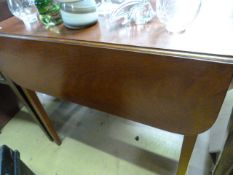 A mahogany Pembroke table from the estate of Major J C B Lethbridge, Tregeare House