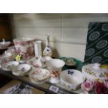 A quantity of china to include Royal Worcester and Wedgwood china