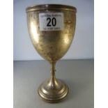 A hallmarked silver goblet- weight 166.7g