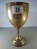 A hallmarked silver goblet- weight 166.7g