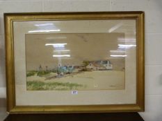 A Thomas Bush Hardy watercolour Rural scene 'Calais'