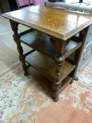 An oak buffet table