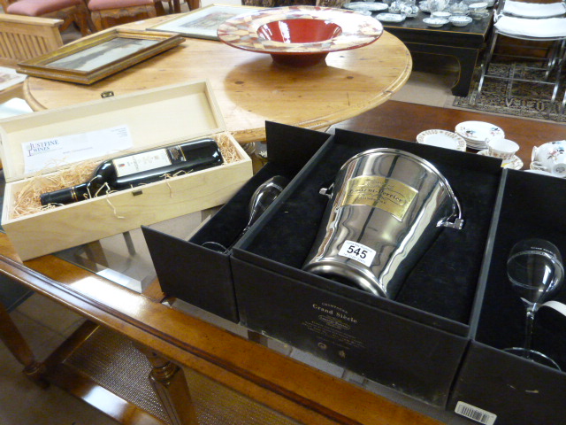 A Laurent - Perrier boxed champagne bucket with two matching glasses and a Boxed bottle of JUDIT - Image 3 of 3