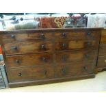 A Large victorian mahogany chest of 8 drawers
