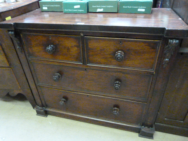 A Victorian chest of four drawers