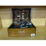 A rosewood sewing box