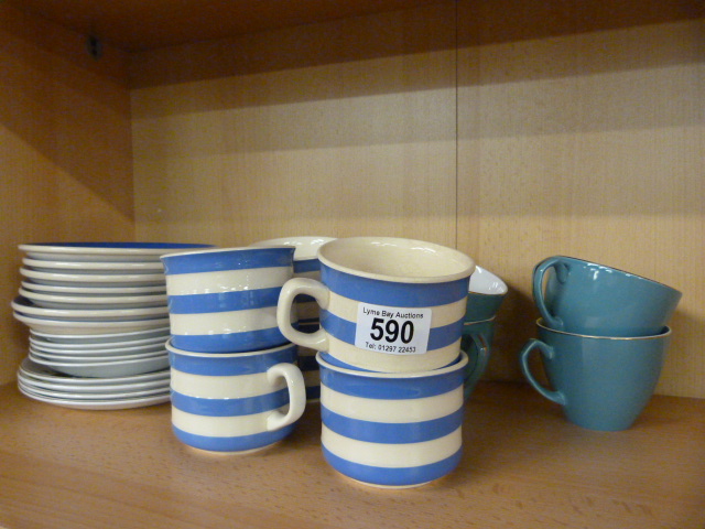 A Cornish ware part tea set and a part Meakin tea set