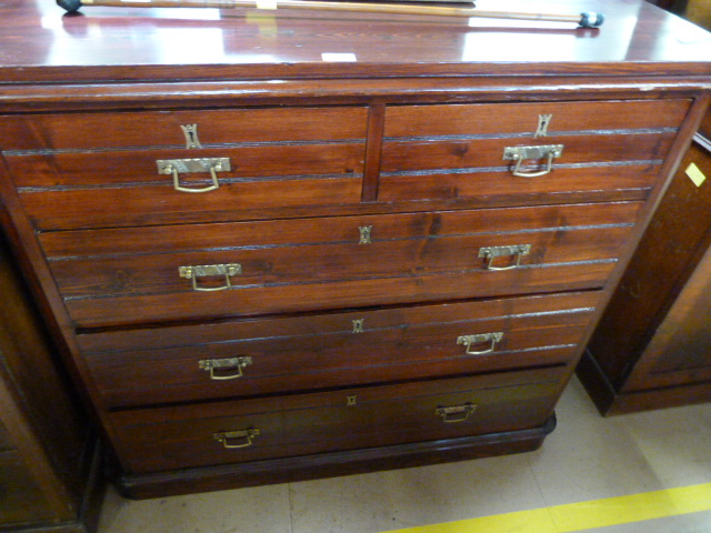 A stained pine chest of drawers - Image 2 of 2