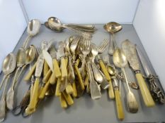 A quantity of various silver plated cutlery etc.
