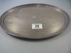 A Hallmarked silver tray total weight 379.9 g