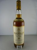 A bottle of Macallan 10 year old single malt