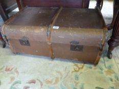 A large steamer trunk