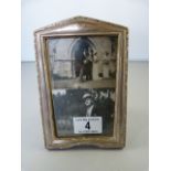 A hallmarked silver photo frame