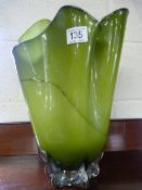 A large handkerchief vase