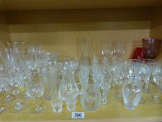 A quantity of various glassware in two boxes