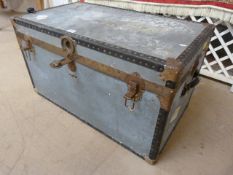 Large metal trunk