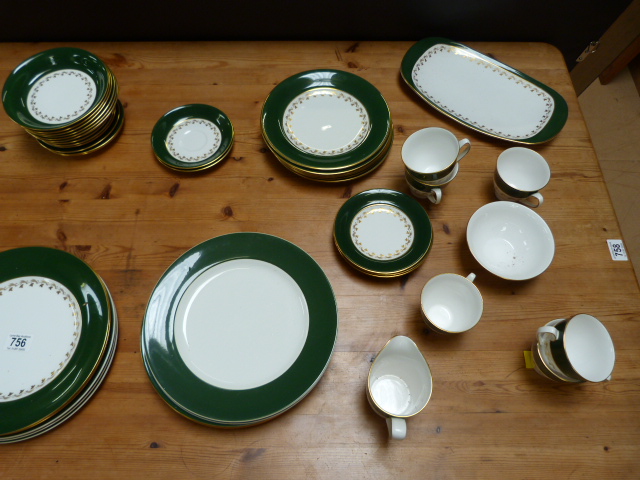 A Spode 'Green Velvet' part dinner and tea service