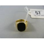 A gentleman's 18ct signet ring total weight 11.1g