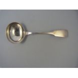 A hallmarked silver ladle dated 1828, London- weight 57.5g