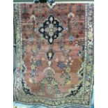 Red ground persian runner - all over design