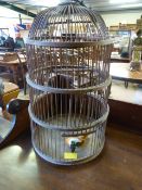 A vintage birdcage
