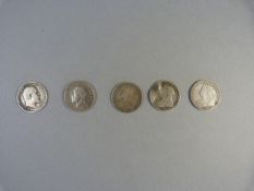 5 Silver three pence; George V, Victoria and Edward VII