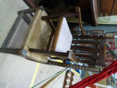A Bobbin chair and a childs chair