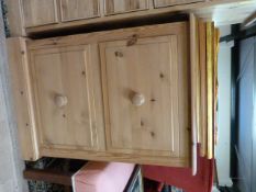 A Pine two drawer filing cabinet