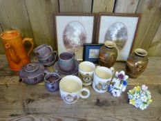Barnstaple Pottery tea set, Royal Doulton etc