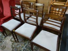 A set of six Regency style dining room chairs