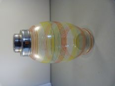 A 1950's coloured glass cocktail shaker