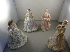 Four figures - two Royal Worcester and Two Coalport