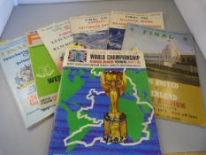 A small collection of Football programmes game finals, the World Championship England 1966 and a