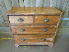 A Pine chest of 4 drawers