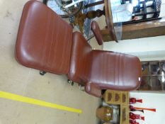 A Leather reclining armchair