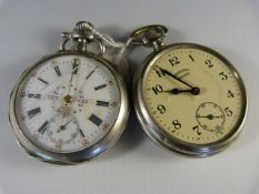 Two pocket watches A/F. One Ingersoll Leader (missing glass) and one French Ladies marked to