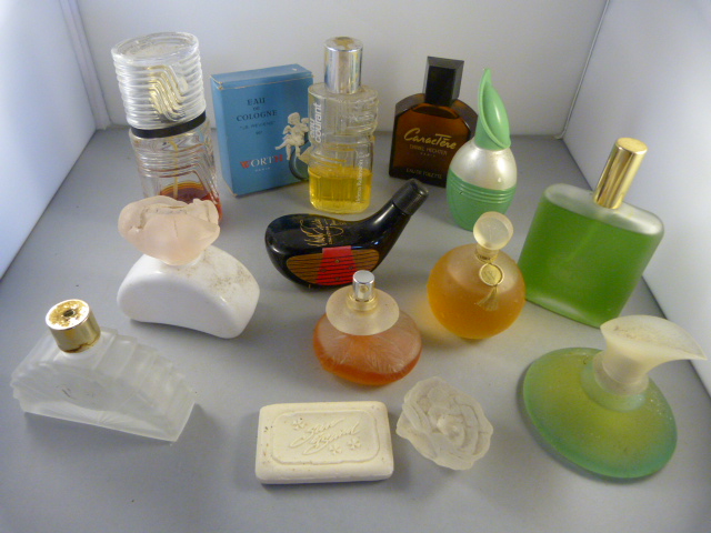 A small collection of Vintage perfume bottles