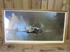 A 'Vickers supermarine Spitfire of 243 Squadron' signed by James Lacey