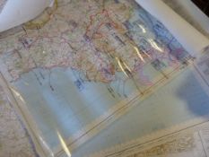 Eleven Ordnance Survey maps - mainly North Devon and Devon