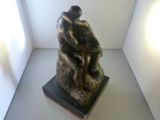 A Resin figure group of lovers