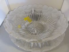 Cut glass fruit bowl