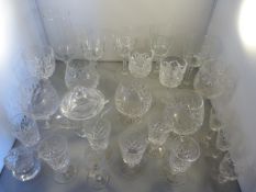 A quantity of various cut glass and moulded glassware