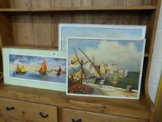 Four Oils of harbour scenes