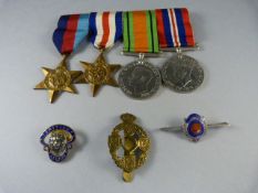 FOUR WWII MEDALS to include The Defence Medal, The 1939-45 War Medal, The France and Germany