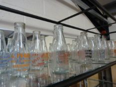 A quantity of Vintage milk bottles - from local Dorset and Devon Farms