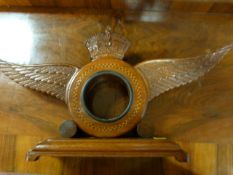 An RAF mahogany clock in case