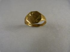 A 9ct Gold hallmarked ring - size P1/2 total weight 2.8g