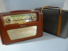 A Vintage Roberts radio in carry case