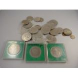 A quantity of various coins