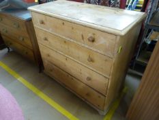 A Pine chest of four drawers